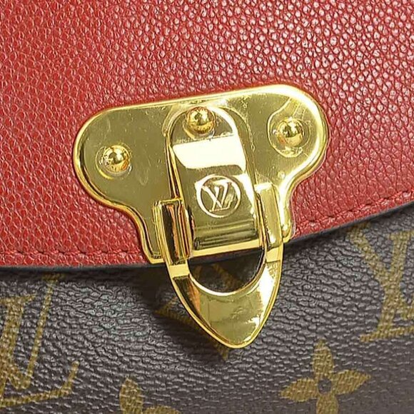 Auth LOUIS VUITTON Monogram Saint Placide Shoulder Bag Brown/Red - Picture 9 of 15